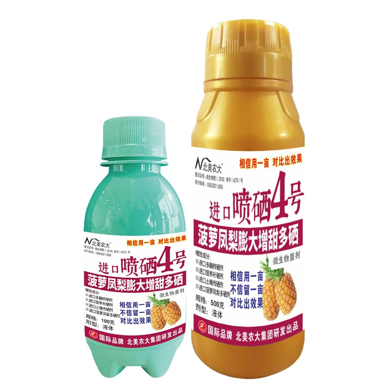 北美菠蘿鳳梨膨大增甜多硒進口噴硒4號100g+500g